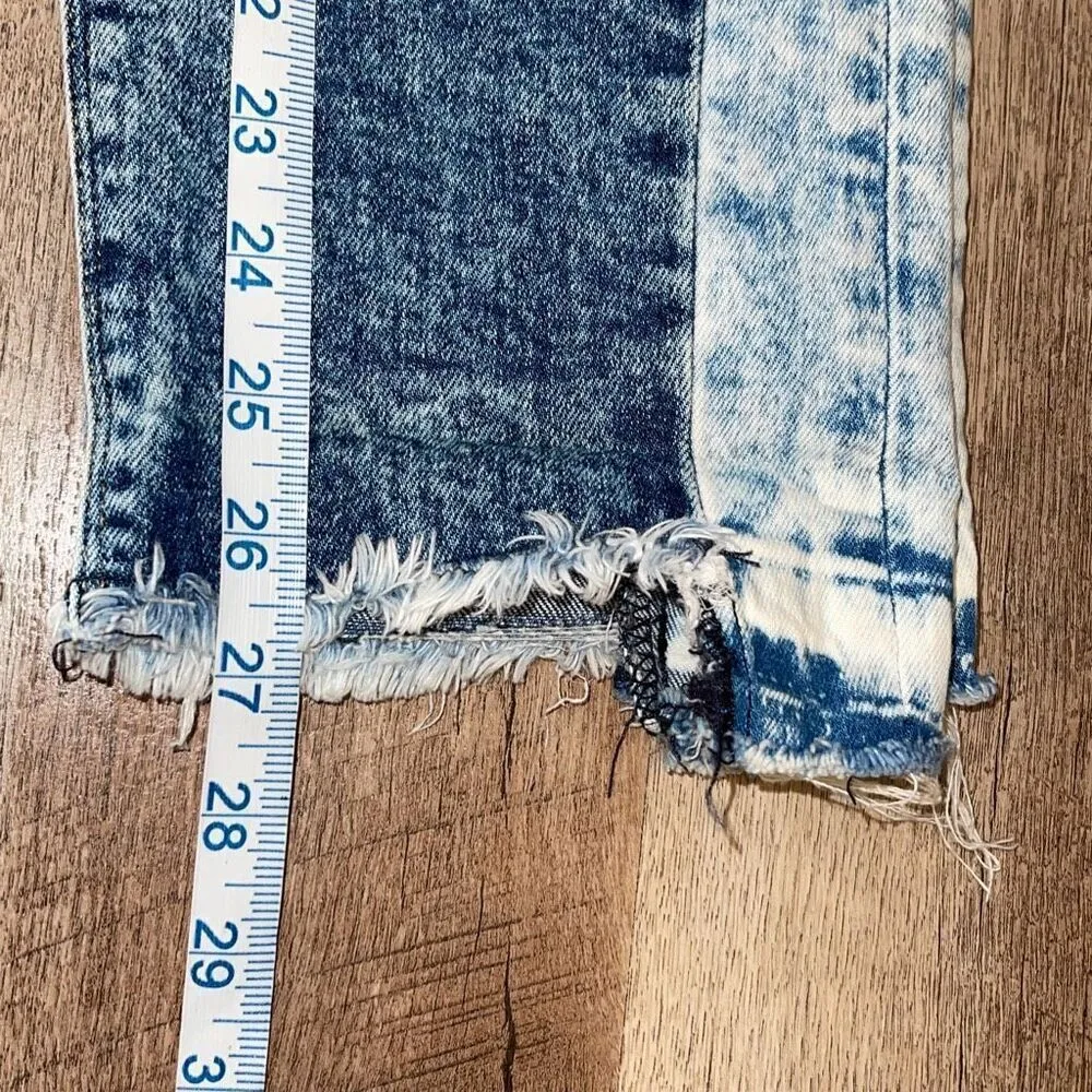 Hudson Womens Zoeey Straight Cropped Distressed High Rise Jeans Blue Size 29‎ - Image 14