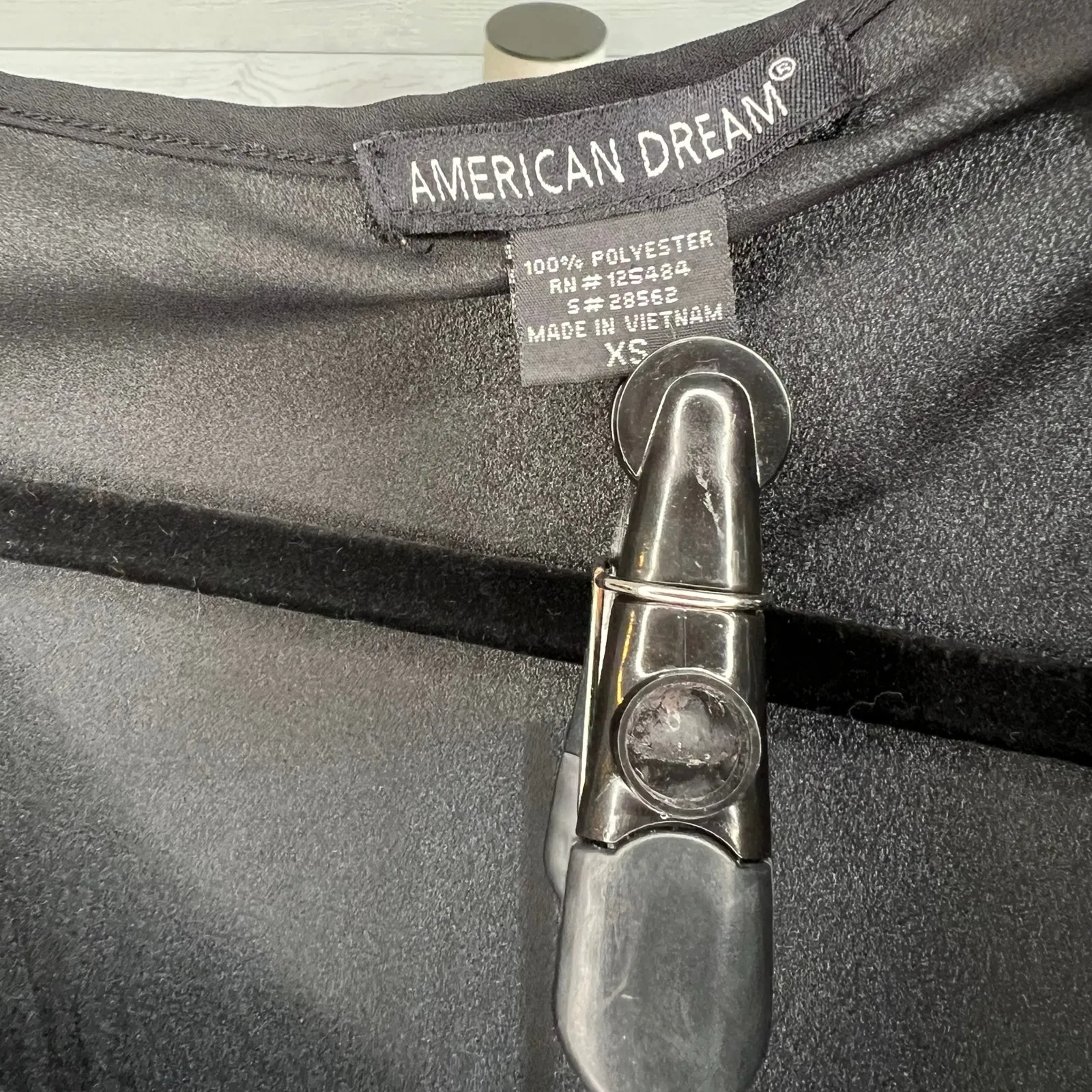 American Dream Black Sheer High Low Tunic V-Neck Bubble Sleeve Top XS - Image 5