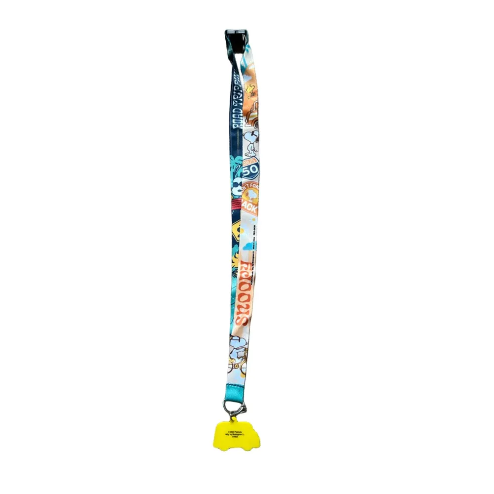 Peanuts Snoopy, Charlie Brown, & Woodstock Road Trip Lanyard Blue - Image 3
