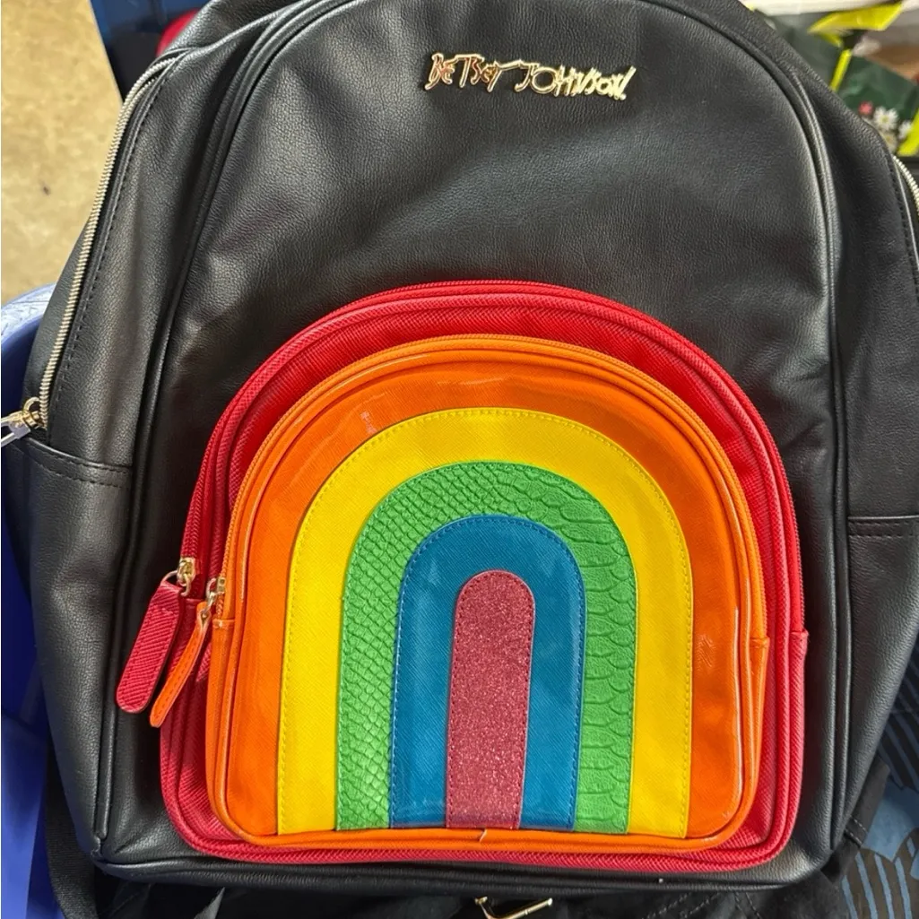 Betsey Johnson Somewhere Over The Rainbow Backpack. - Image 2