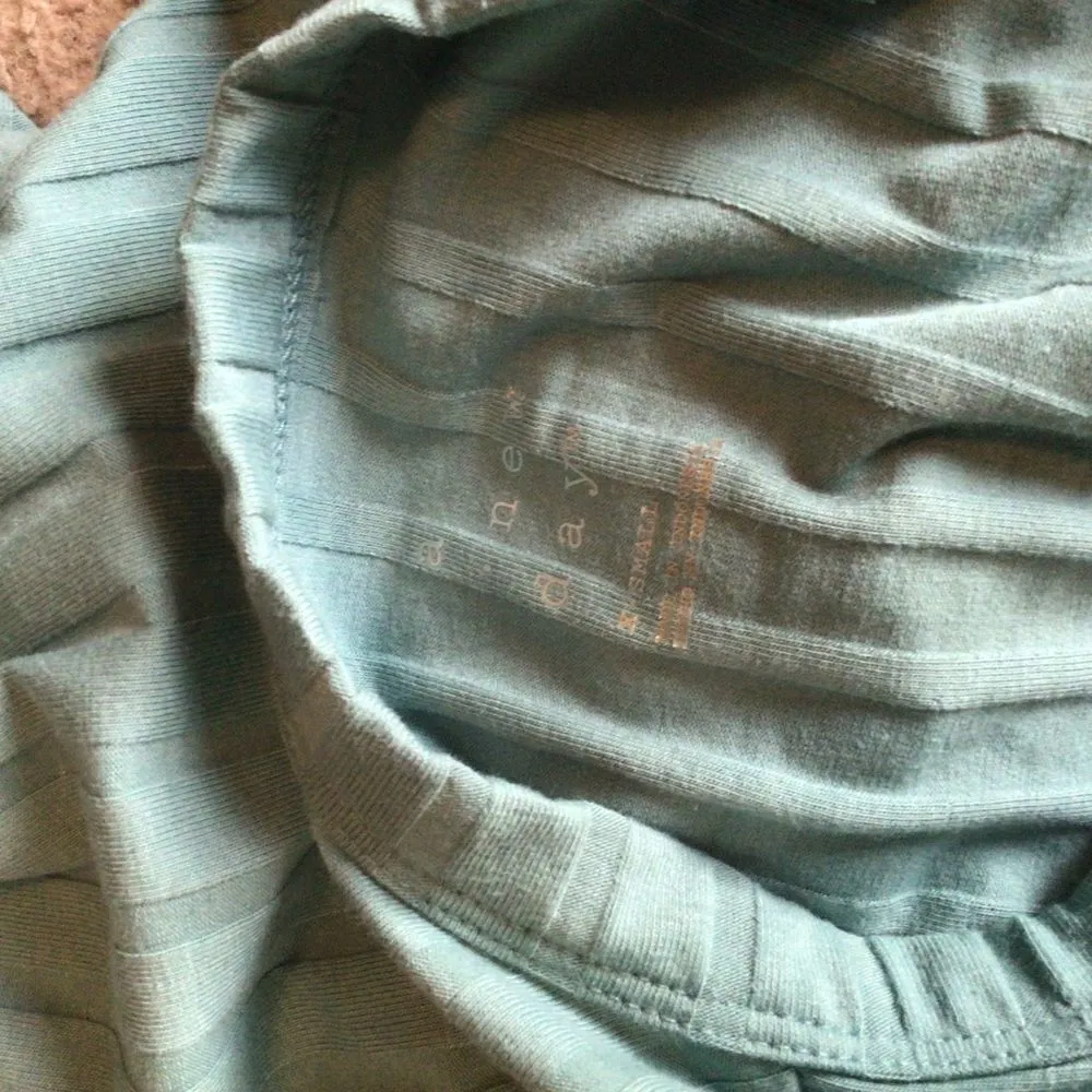 NWT A new day size extra small ribbed long sleeve blouse Teal color - Image 8