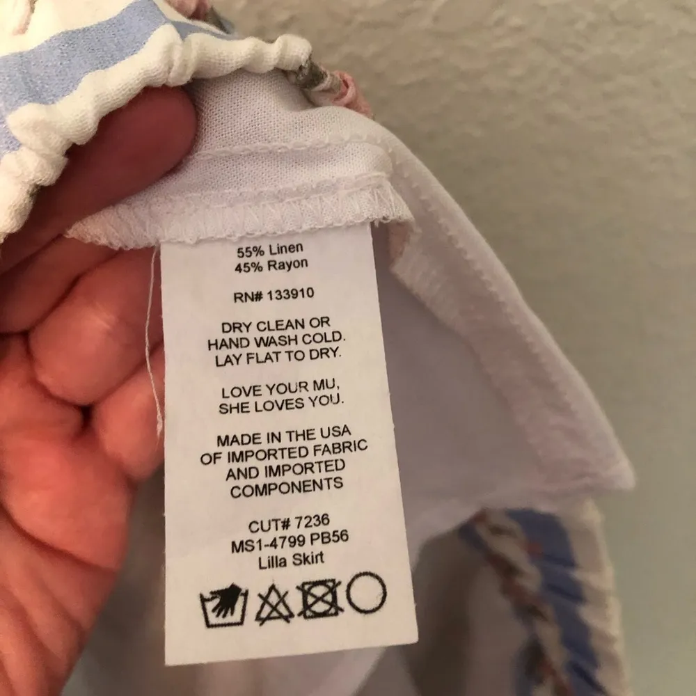 Show Me Your Mumu Lilla Skirt Palmetto Blue Floral Shades of Pink Charleston XS - Image 6