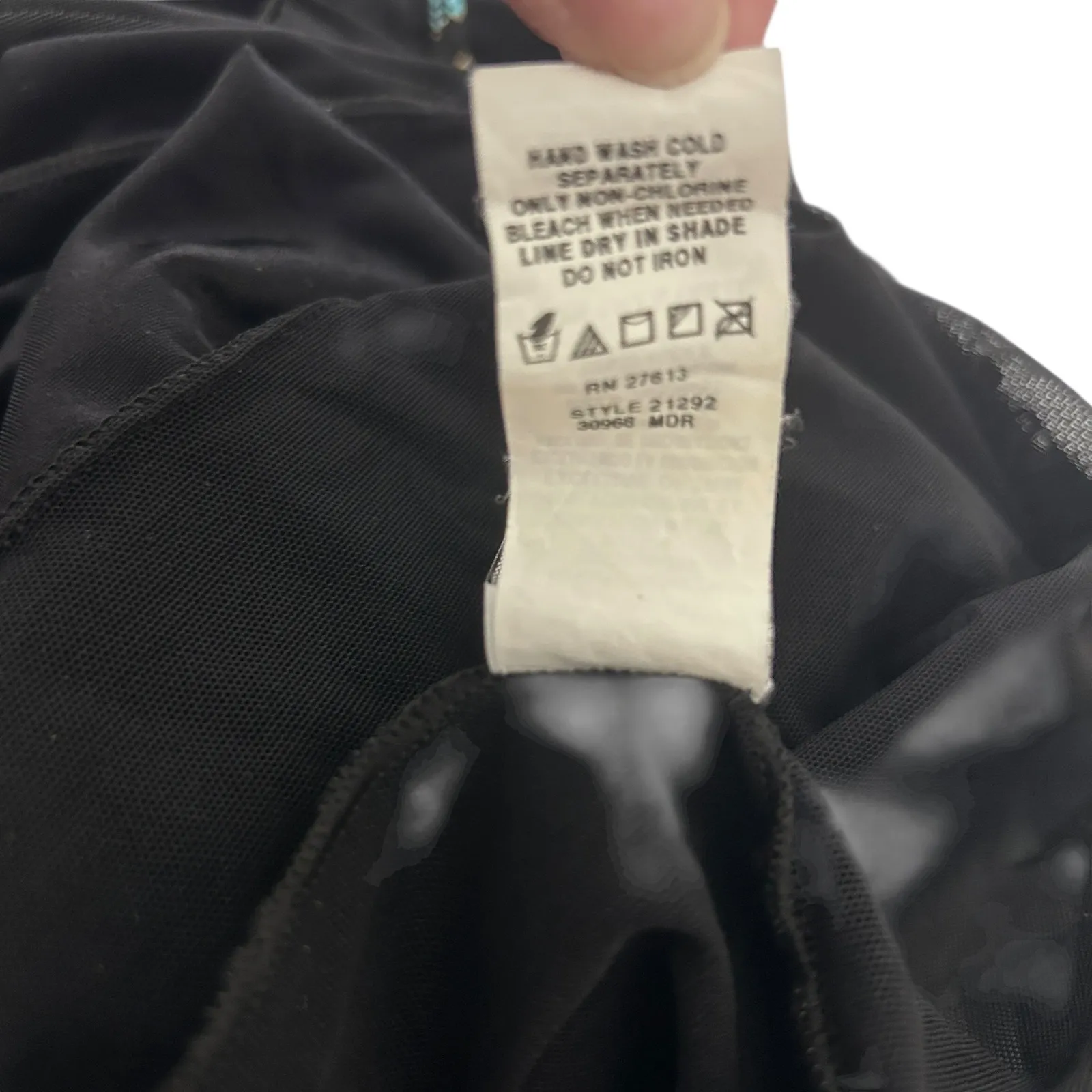 Longitude Womens Black Floral‎ Swimdress 22W One Piece Swimsuit Full Coverage - Image 10