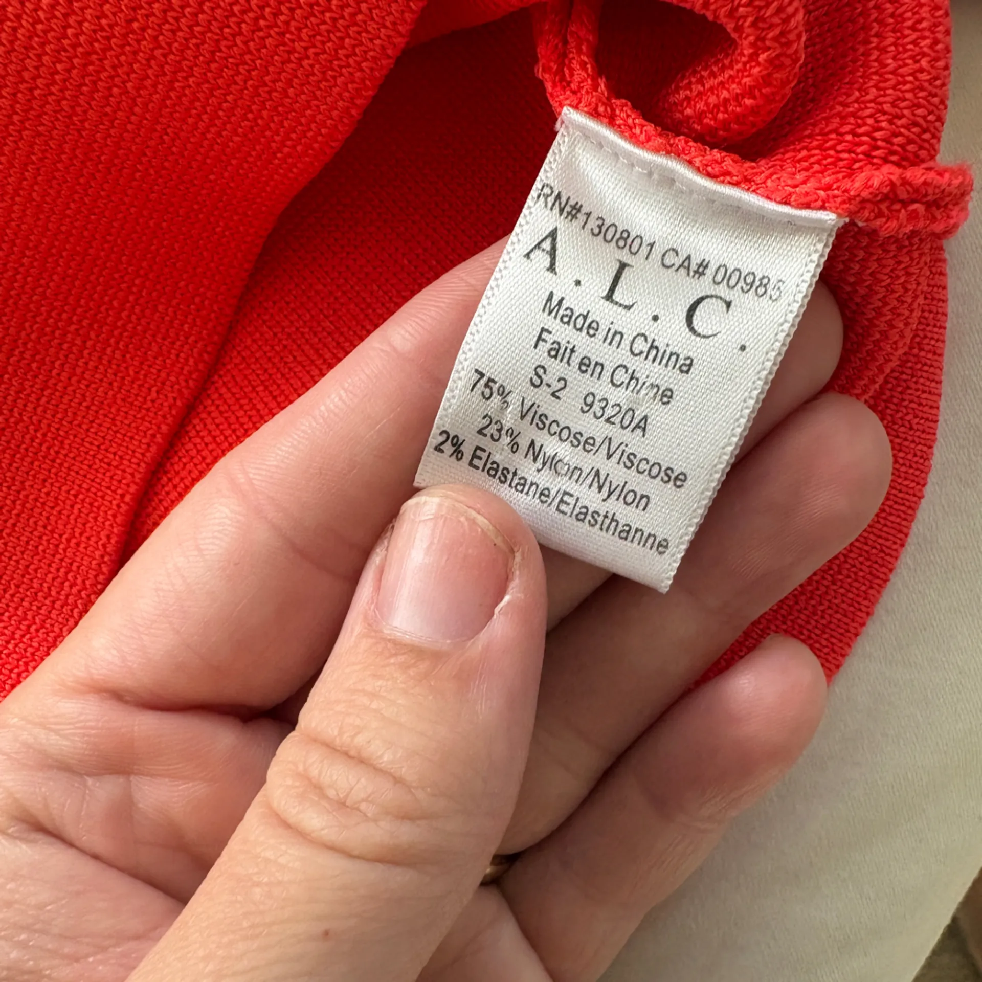 A.L.C. Ali Crop Top Coral Sunset Y2K Banded Sleeveless Square Neckline - Image 6