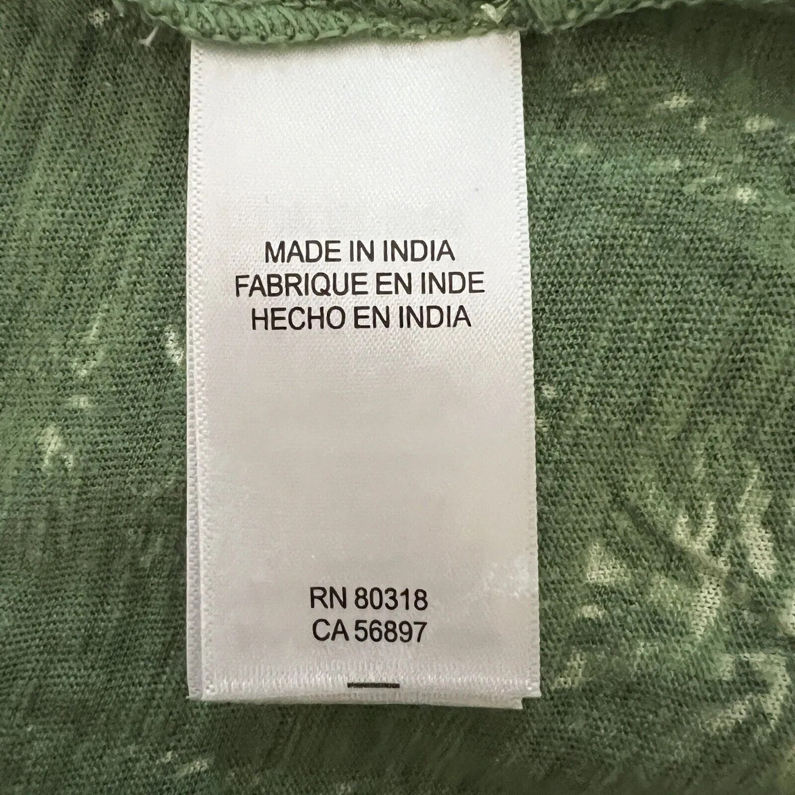 Lucky Brand Shirt Womens Small Green White Floral‎ Embroidered Bohemian Peasant - Image 8