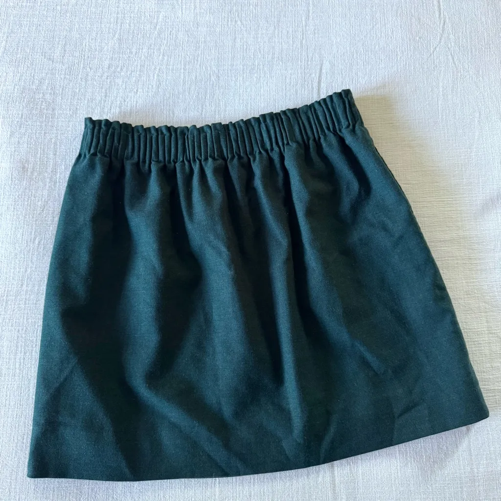 J. Crew Wool Blend Sidewalk Skirt, Evergreen - size 10 - Image 2