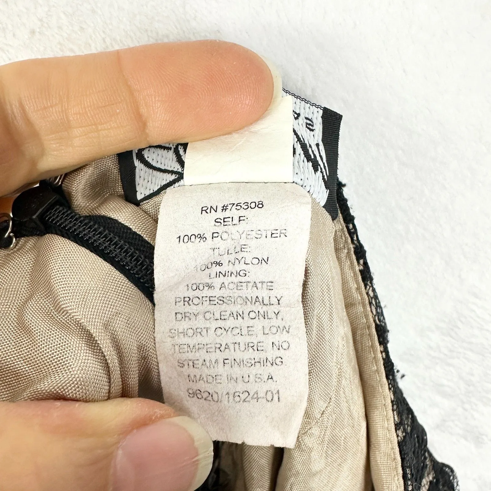 Zum Zum Vintage Y2K Lace Illusion Halter Dress Size Small Whimsigoth Fairy Tulle Black - Image 8