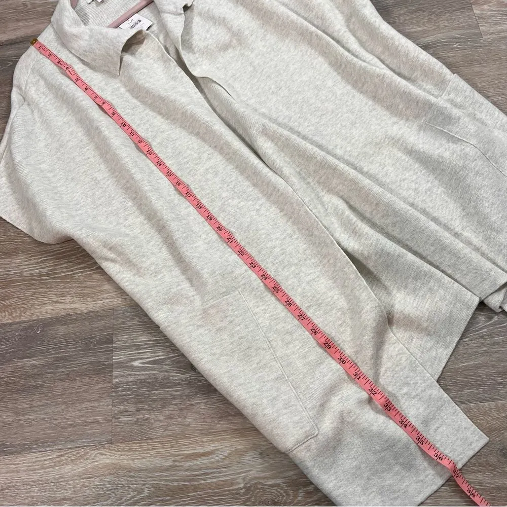 J. Jill‎ longline short sleeve structured cardigan heathered gray Size XS - Image 6