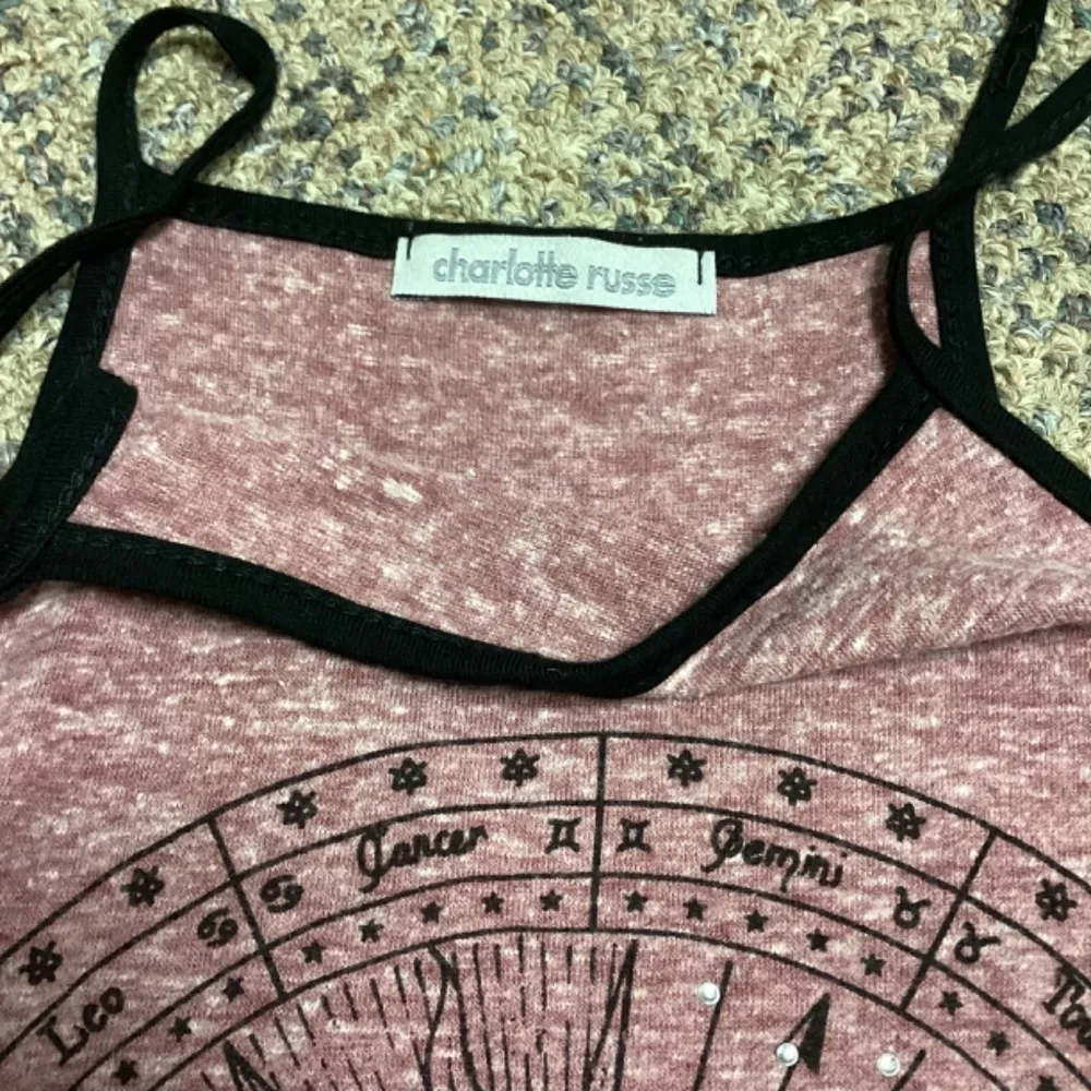 Charlotte Russe Pink Mauve Astrology Tank Top * Size Small - Image 3