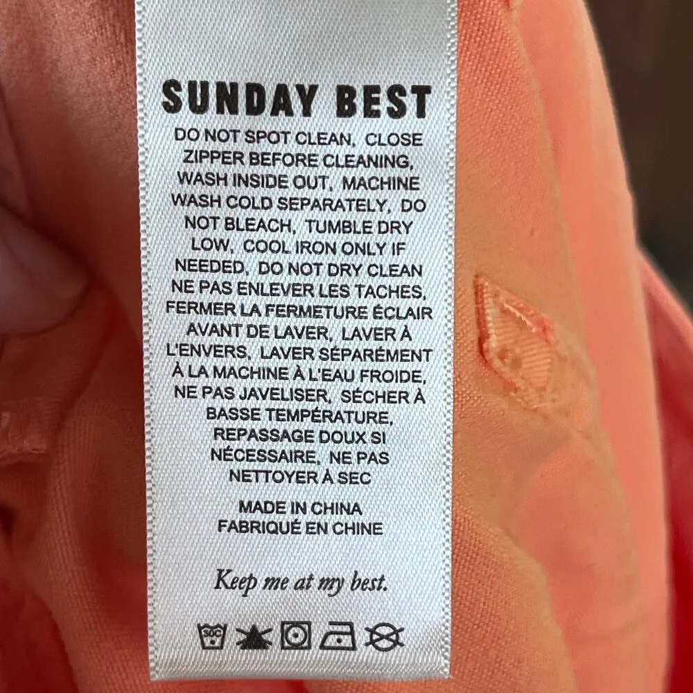 Sunday Best Jaden Pants In Sunny Apricot Size 6. 100% Organic Cotton. NEW - Image 9