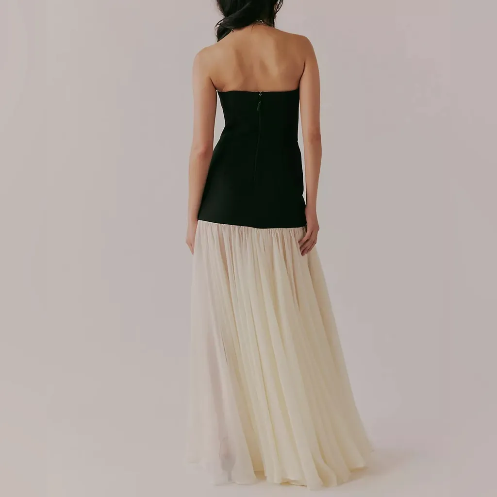 NWT Bronx and Banco Adrian Maxi Dress in Black and Cream - Image 3