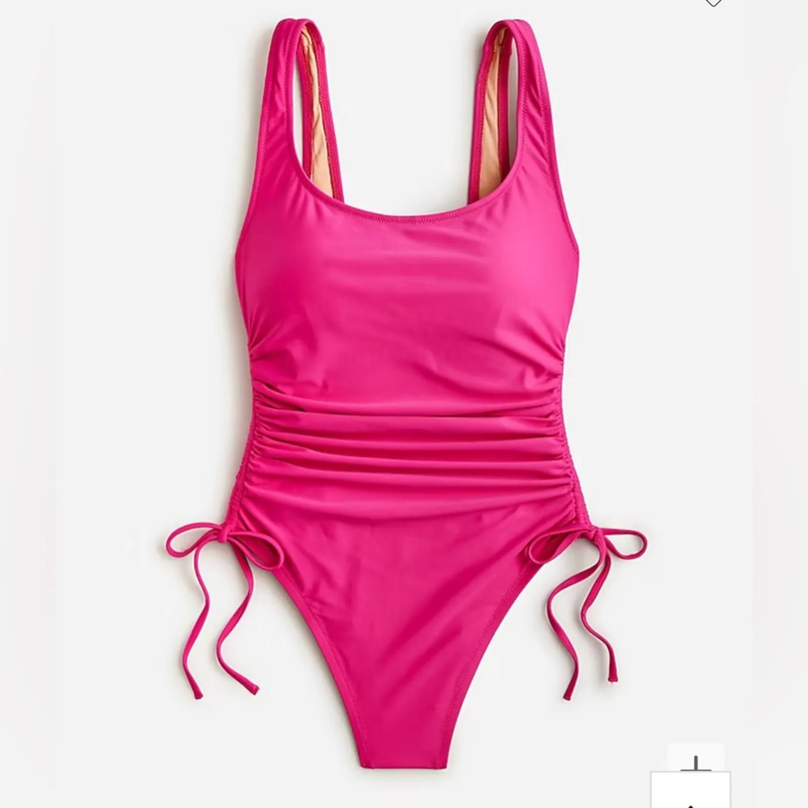 J.Crew Ruched Side-Tie One Piece Swimsuit NEW 8 Radiant Fuchsia - Image 8