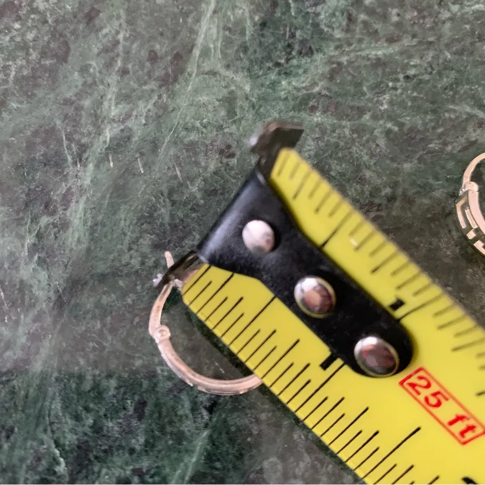 Serling Silver Greek Key Hoop Earrings 3/4” FAS 925 - Image 6