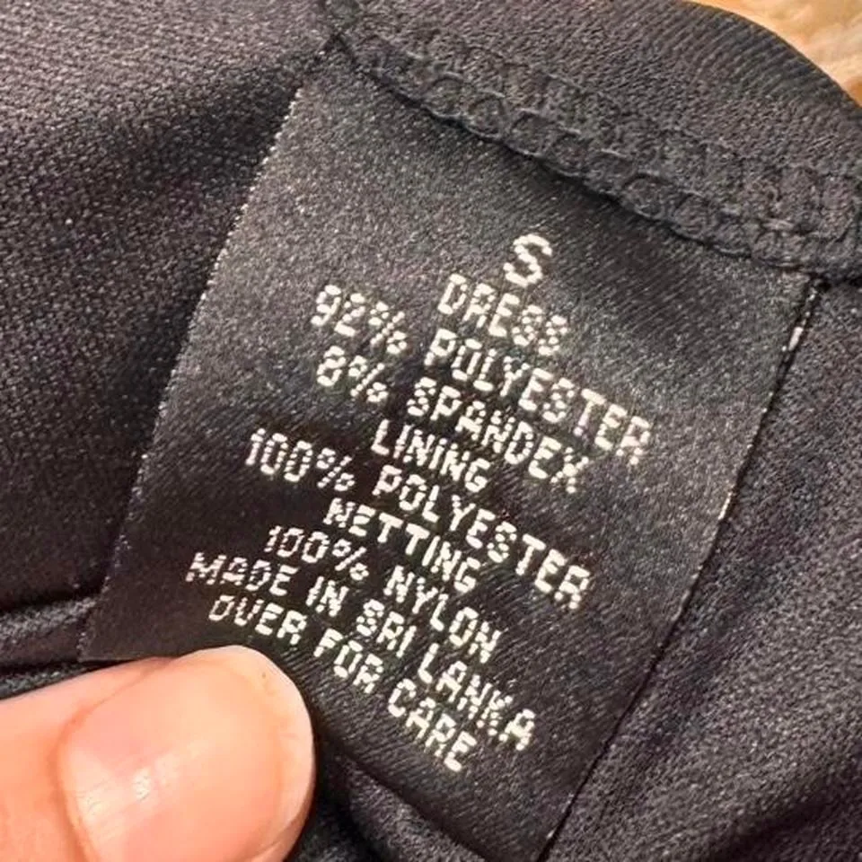 Byer California Black Halter Dress Ruched Bust A-Line Cocktail Party Size S - Image 5