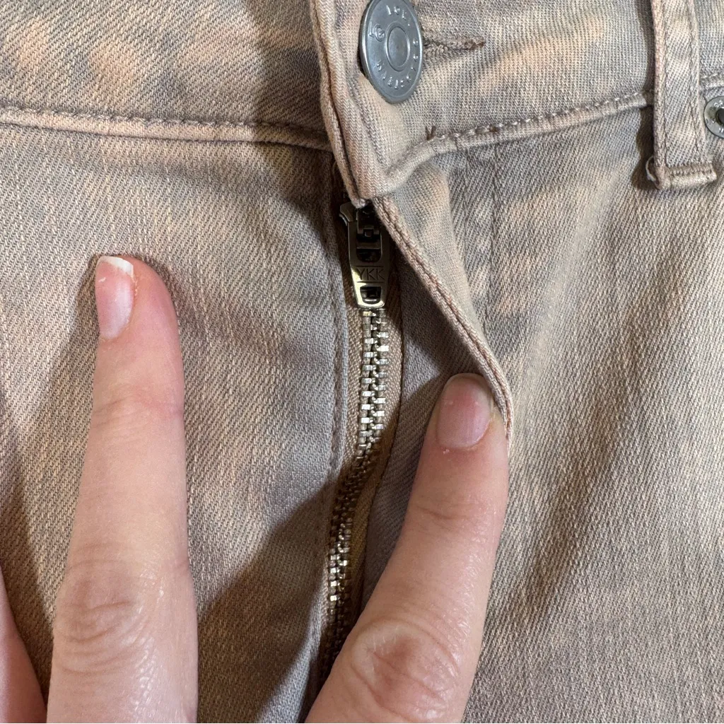 Logo Lori Goldstein Tan Acid Wash Boyfriend Fit Jeans Womens 12 Casual Baggy - Image 9