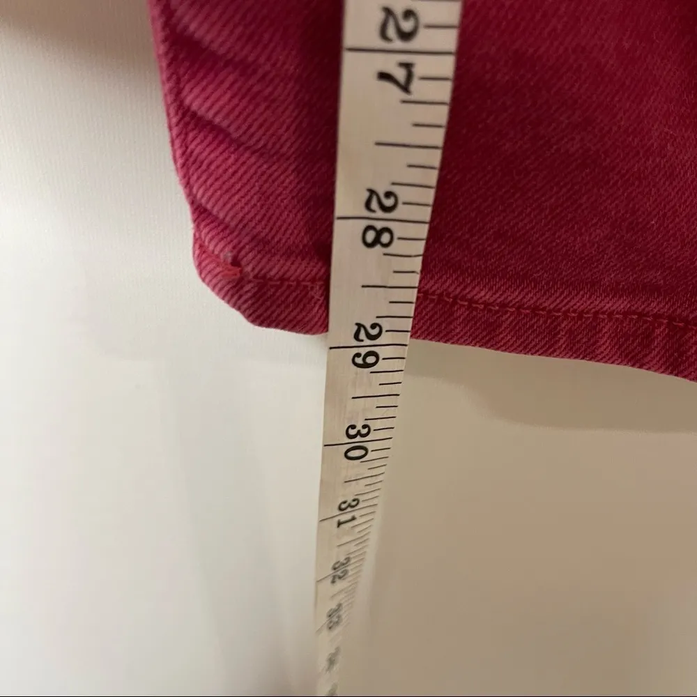 3x1 NYC Womens High Rise Slim Stevie Straight Leg Jeans Hot Pink Denim - Image 9