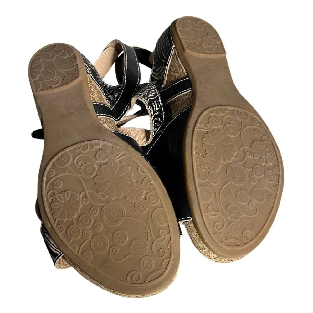 L’ARTISTE SPRING STEP Quilana Leather Ankle Strap Sandal Size 39 US Size 8.5 - Image 5