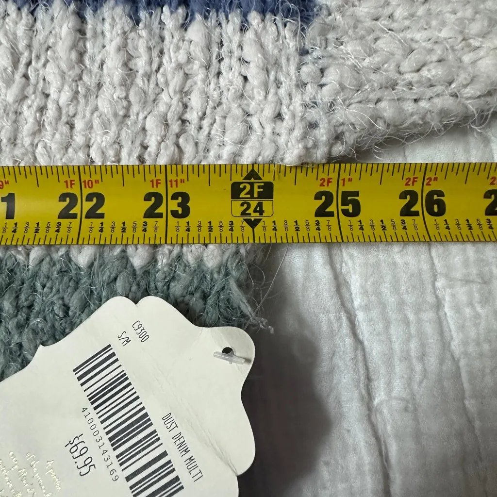 NWT ALTAR’D State Color Block Striped Soft V-Neck sweater; Size S/M - Image 3