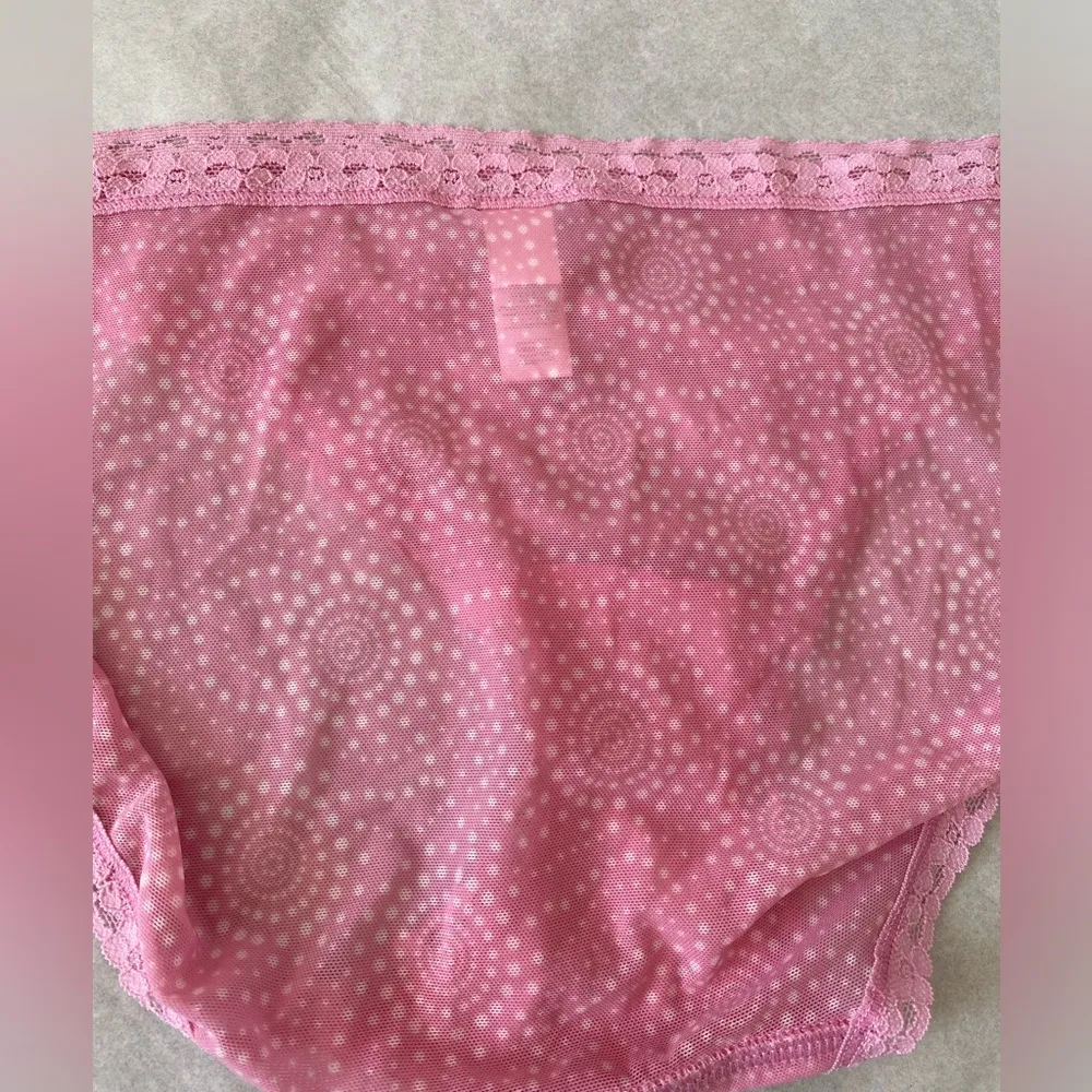Old Navy Pink Circle Print Mesh Lace Trim Bikini Size Large - Image 6