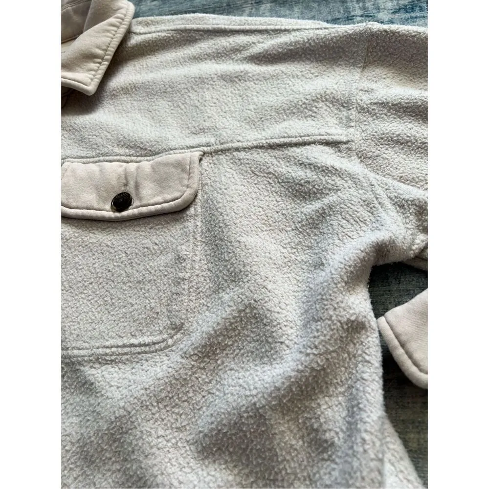 Treasure & Bond Pink Tinted Cream Button Front Shacket Women's XL - Image 6