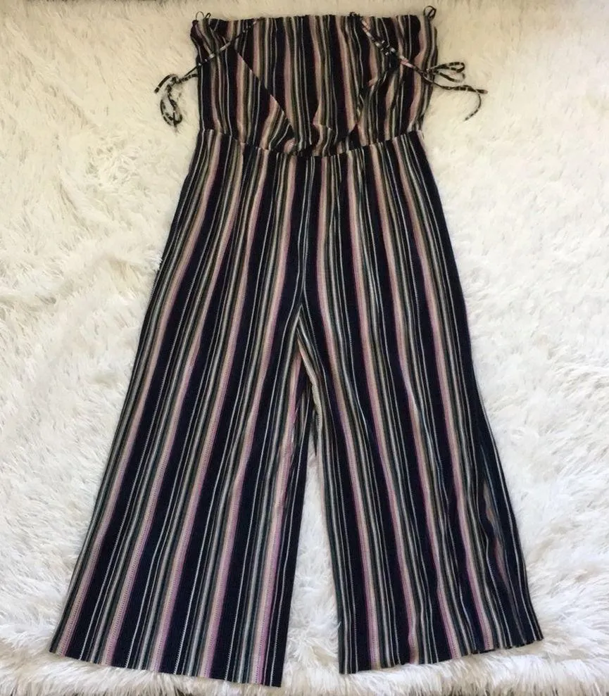 COLLECTIVE CONCEPTS Madison Micro pleat Stripe Spaghetti Strap Jumpsuits XXL - Image 4