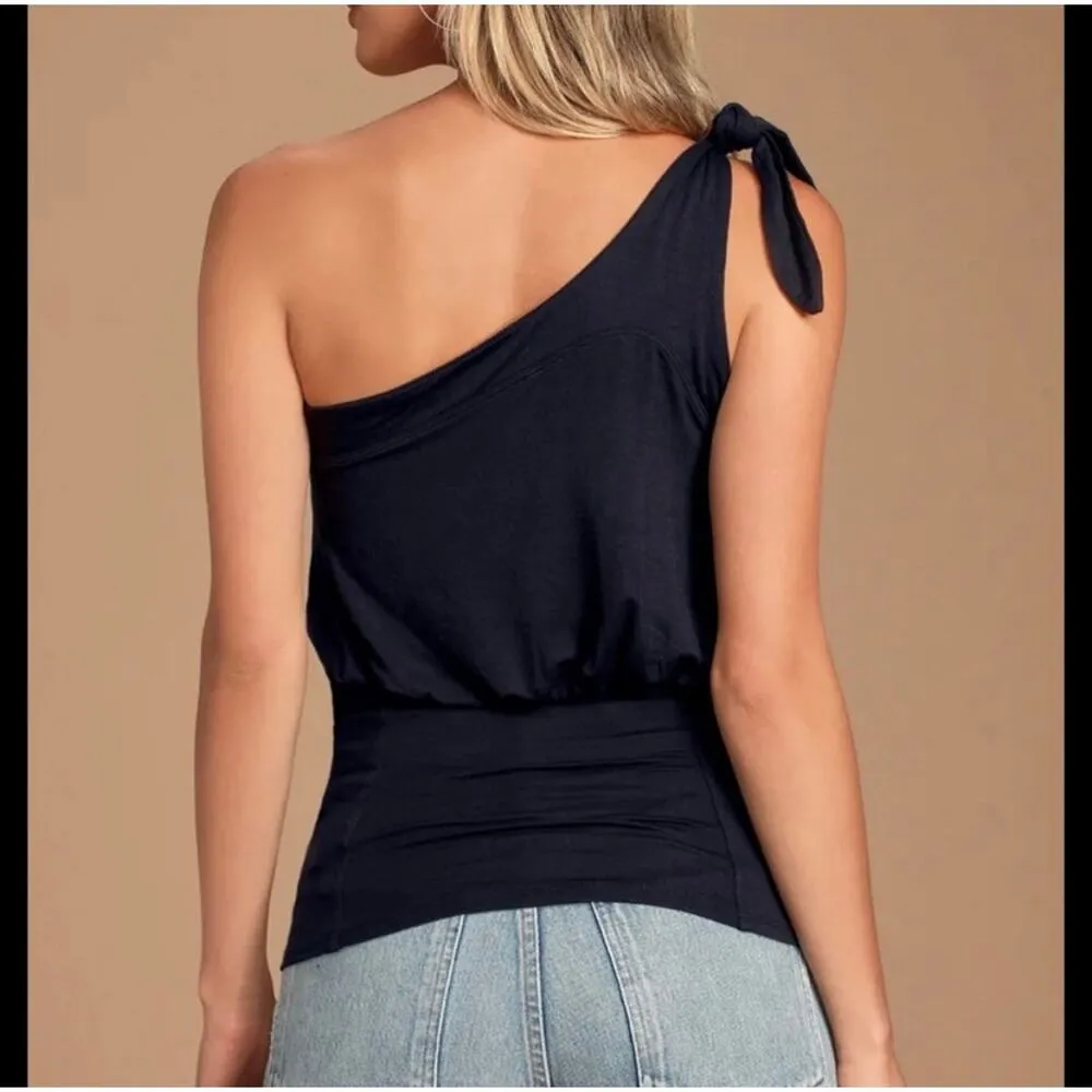 Free People One Shoulder Black Top Size‎ XL - Image 2