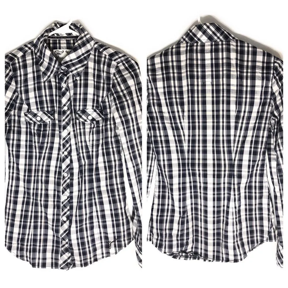Guess Jeans Plaid Western Cut Shirt - Image 2