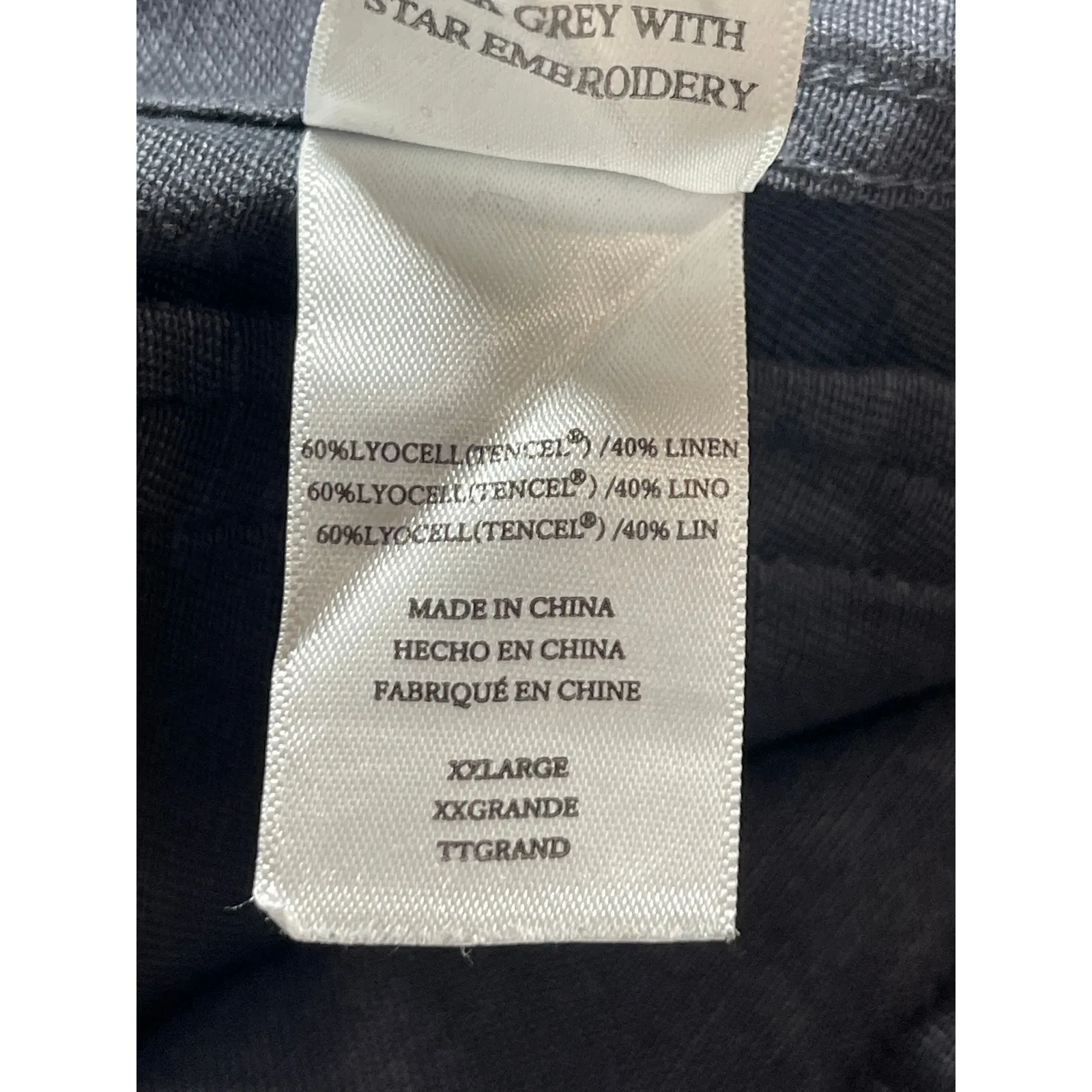 Rails Rowen Womens Gray Linen Long Sleeve Military Tie Hem Utility Jacket Sz XXL - Image 6