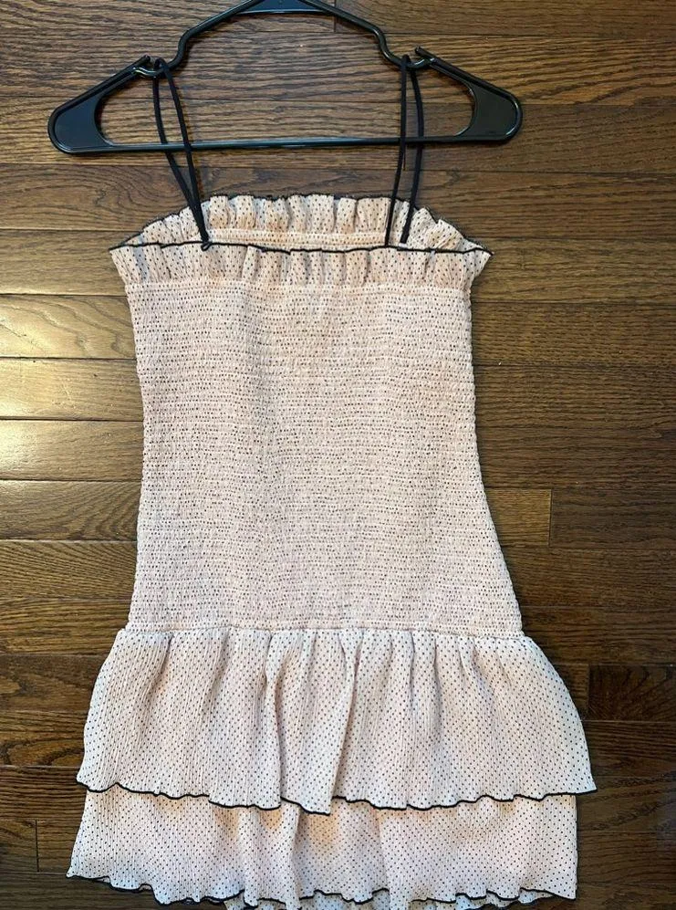 Planet Blue The East Order Beige Polka Dot Dress - Image 7