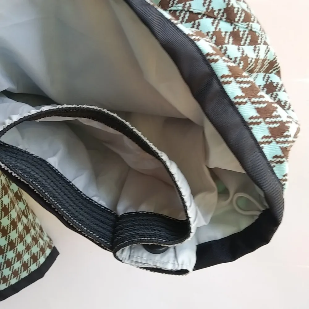 Liquid Freerider M Aqua Brown Houndstooth Ski Pants Blue Size M - Image 11