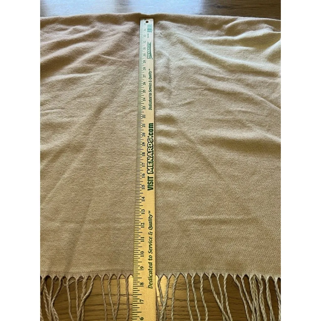 Soia & Kyo Fringe Blanket Wrap Shawl Poncho Cream Pink One Size Classic Modern - Image 5