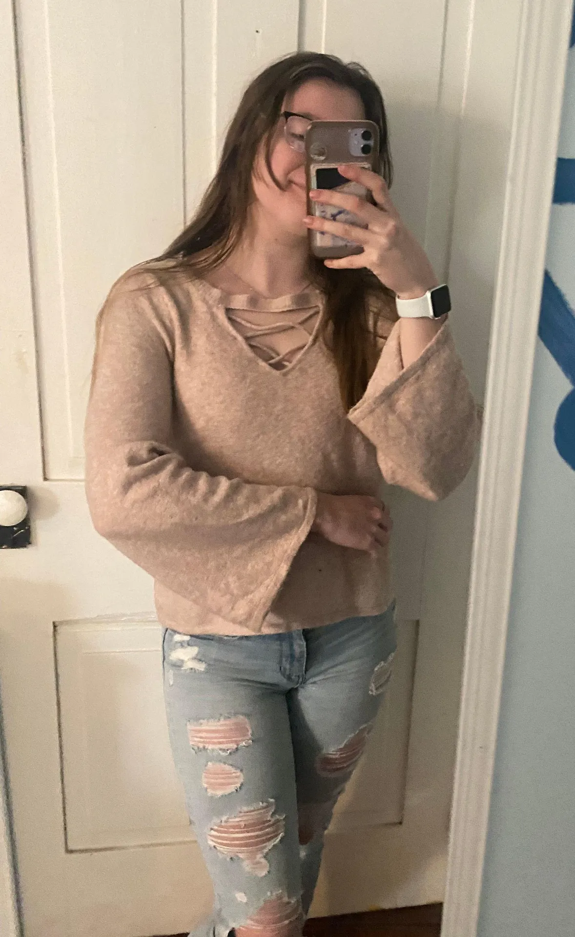 American Eagle Pink Sweater - Image 3