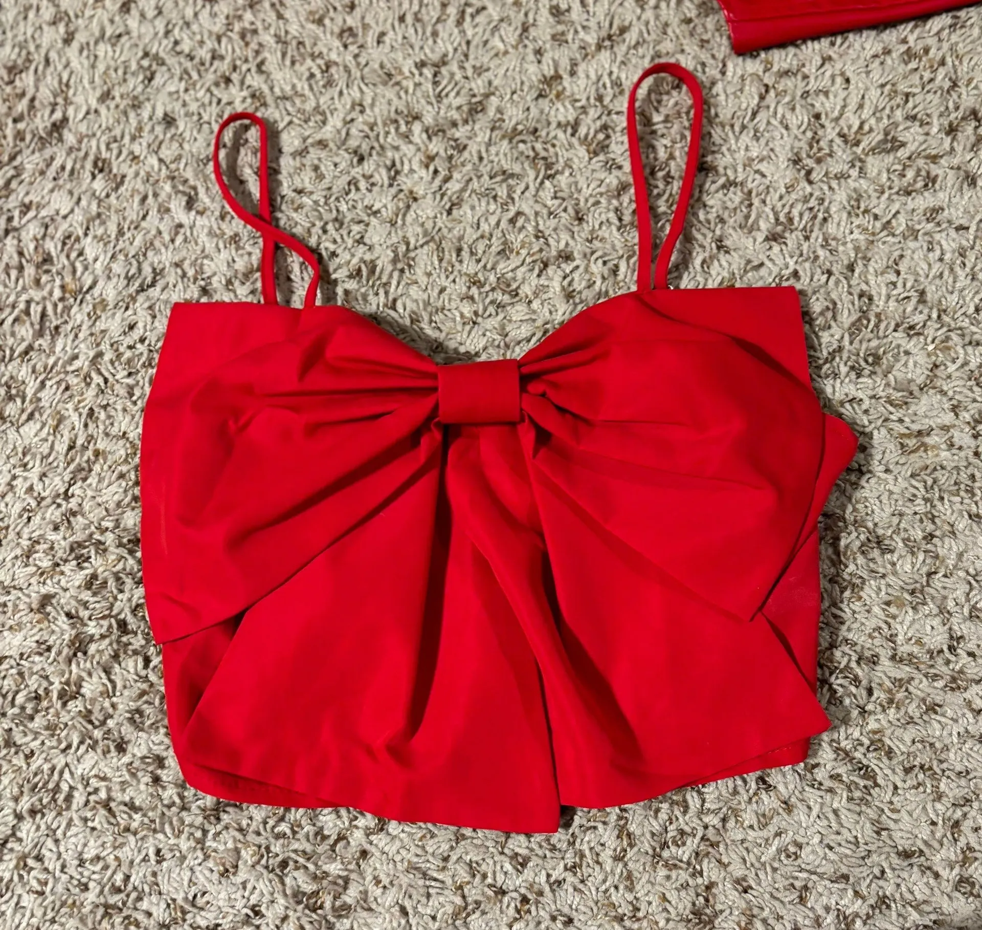 Red bow crop top  - Image 2