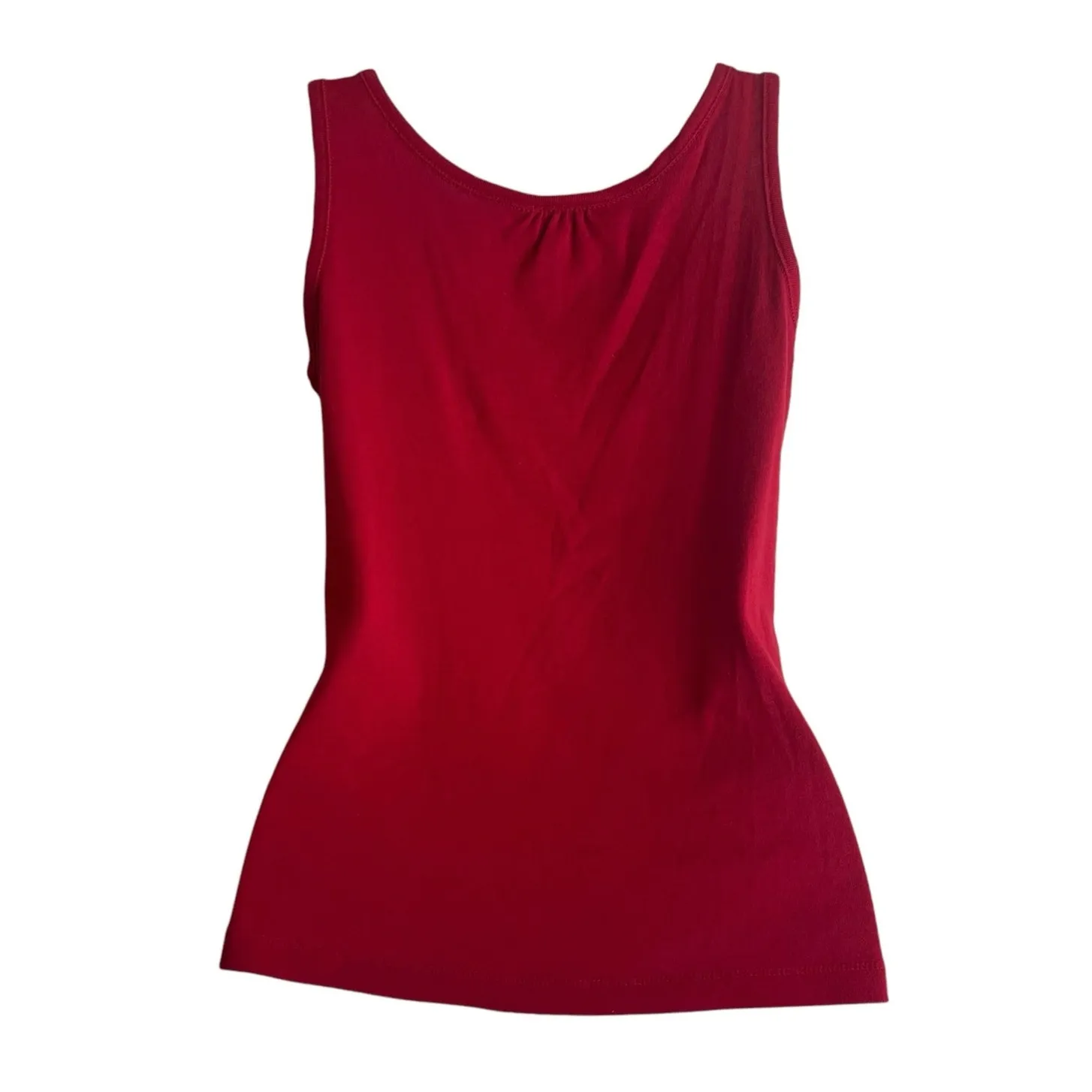 Talbots Women Cardigan Tank Set S Petite Red Pima Cotton Blend Office‎ Classic - Image 4