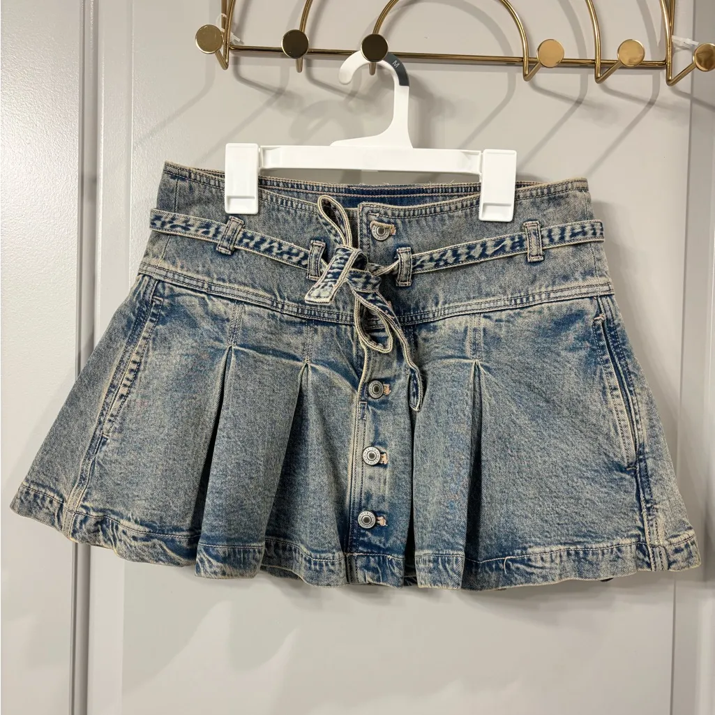 American Eagle belted denim skort - Image 4