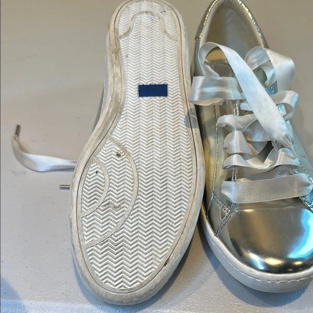Keds x Kate Spade Silver Sneakers Size 9 - Image 7