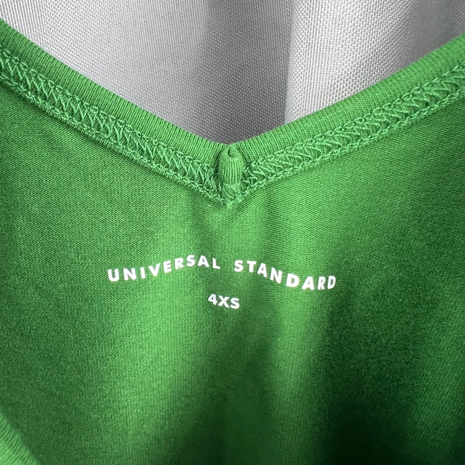 Universal Standard Green Pima Cotton Tank Top Sleeveless Size 4XS (00-0) New - Image 3