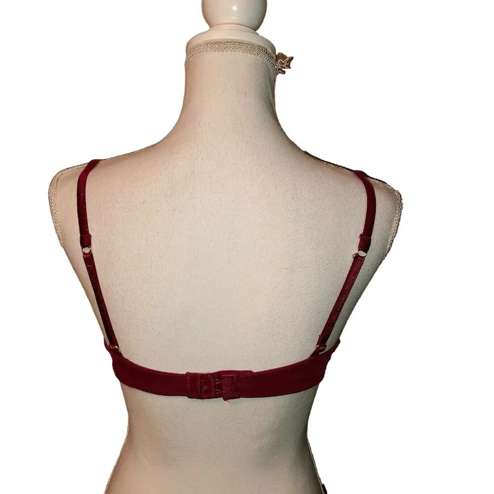 Secret Treasures Intimates Bra Womens 34C Used Burgundy - Image 2