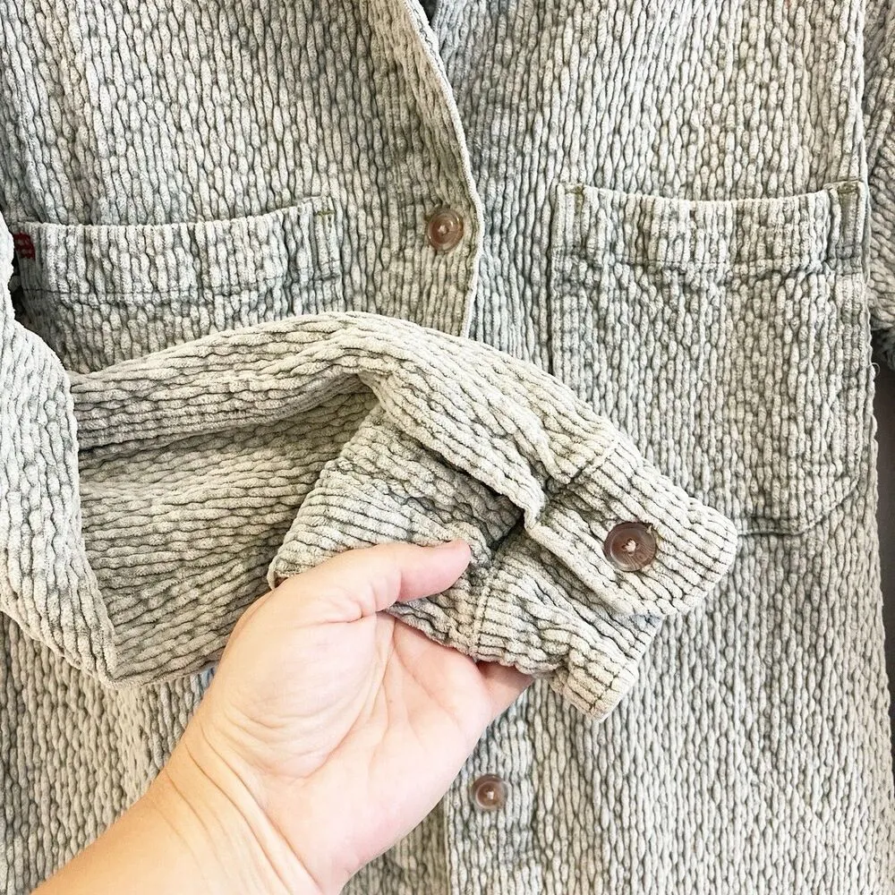 Urban Outfitters BDG Jacket Womens XS Green Corduroy Shacket Grandmacore - Image 5