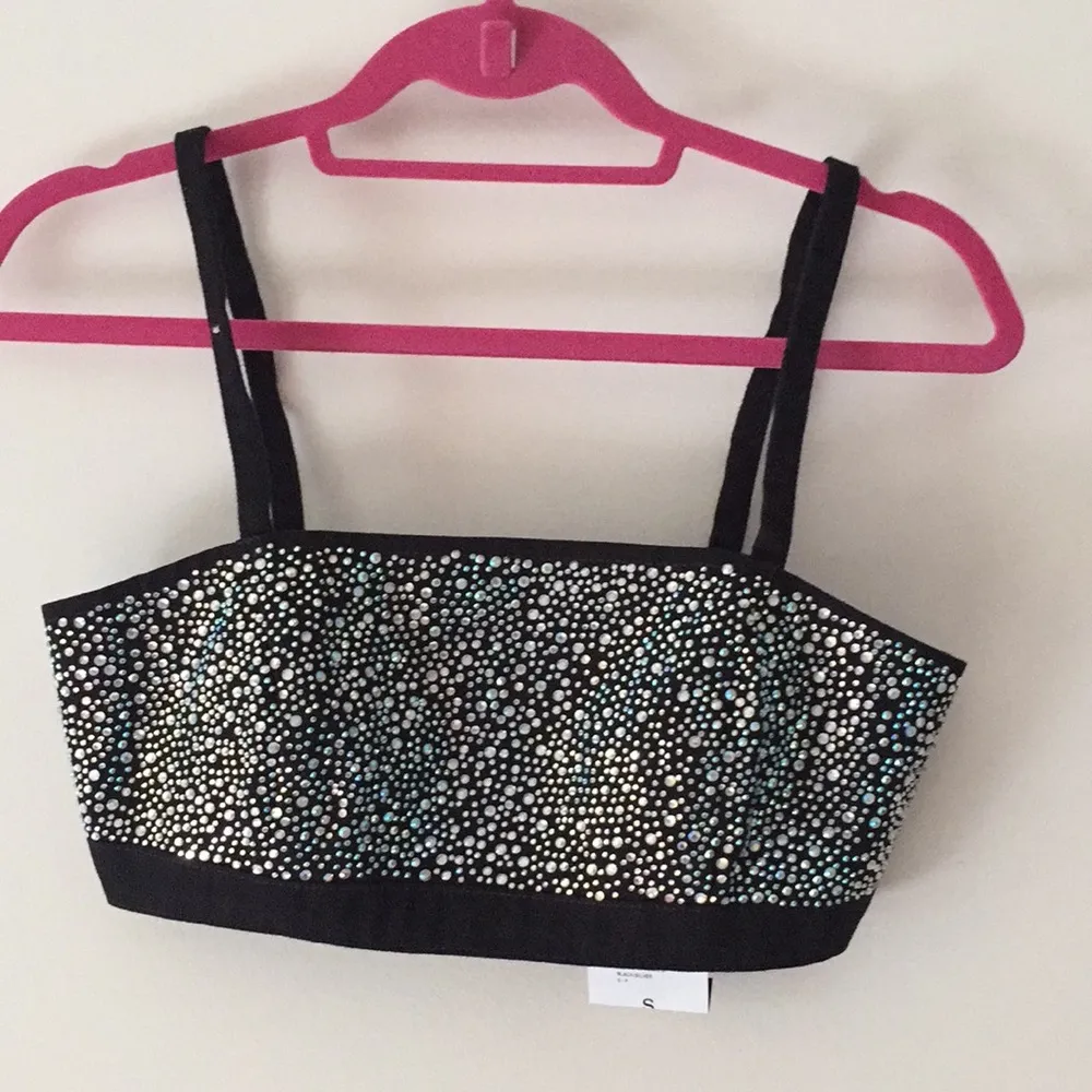 Forever 21  embellished denim crop top. S - Image 2