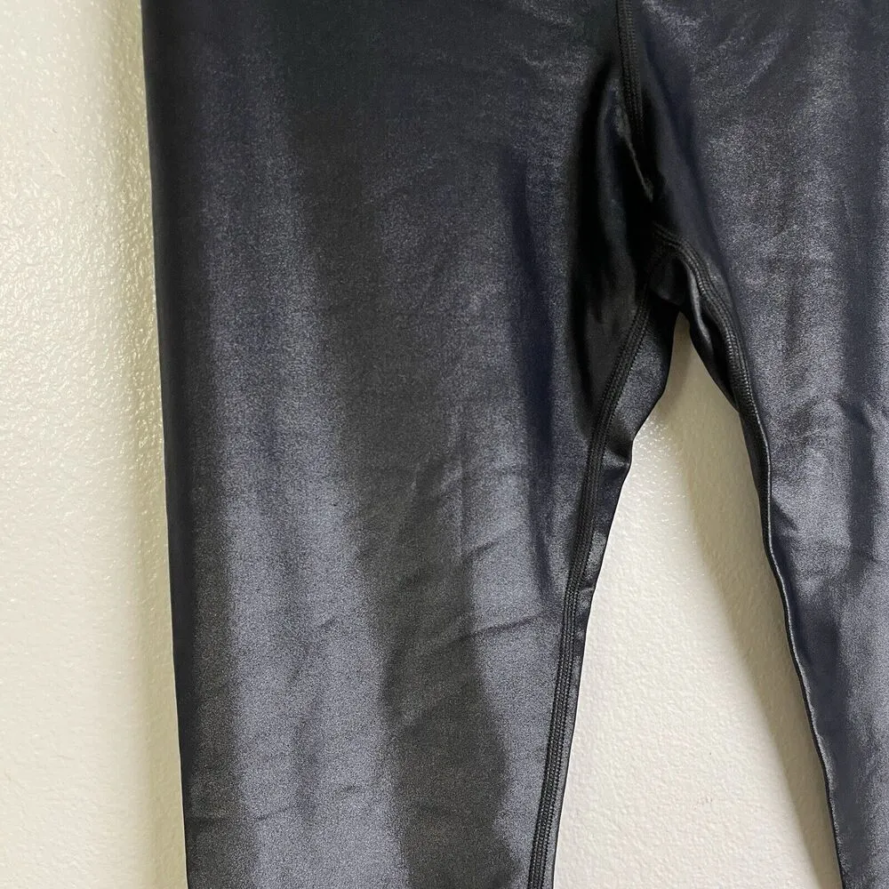Carbon 38 Leggings Womens Medium Black Takara Shine Mid Rise Crop Workout Yoga - Image 4