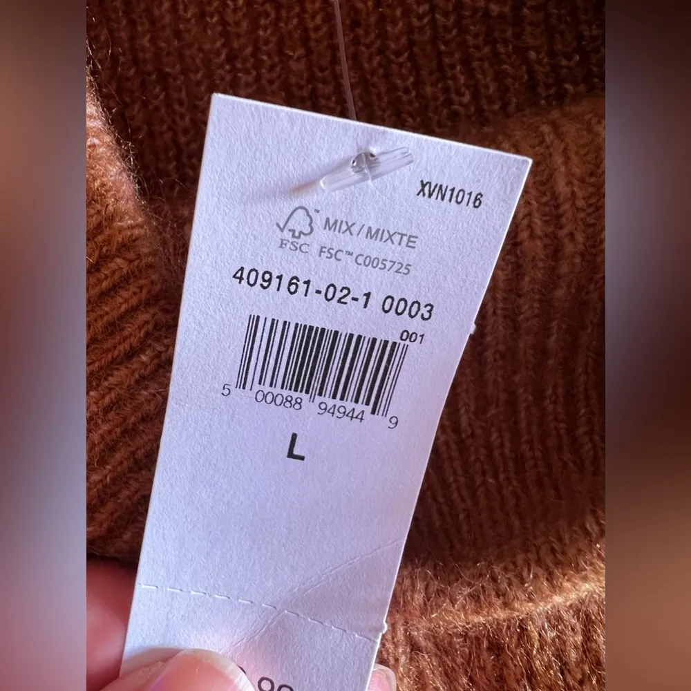 Gap crew  neck sweater GAP Sweater Unisex Size L RN 54023 Retro Knitting Brown - Image 5