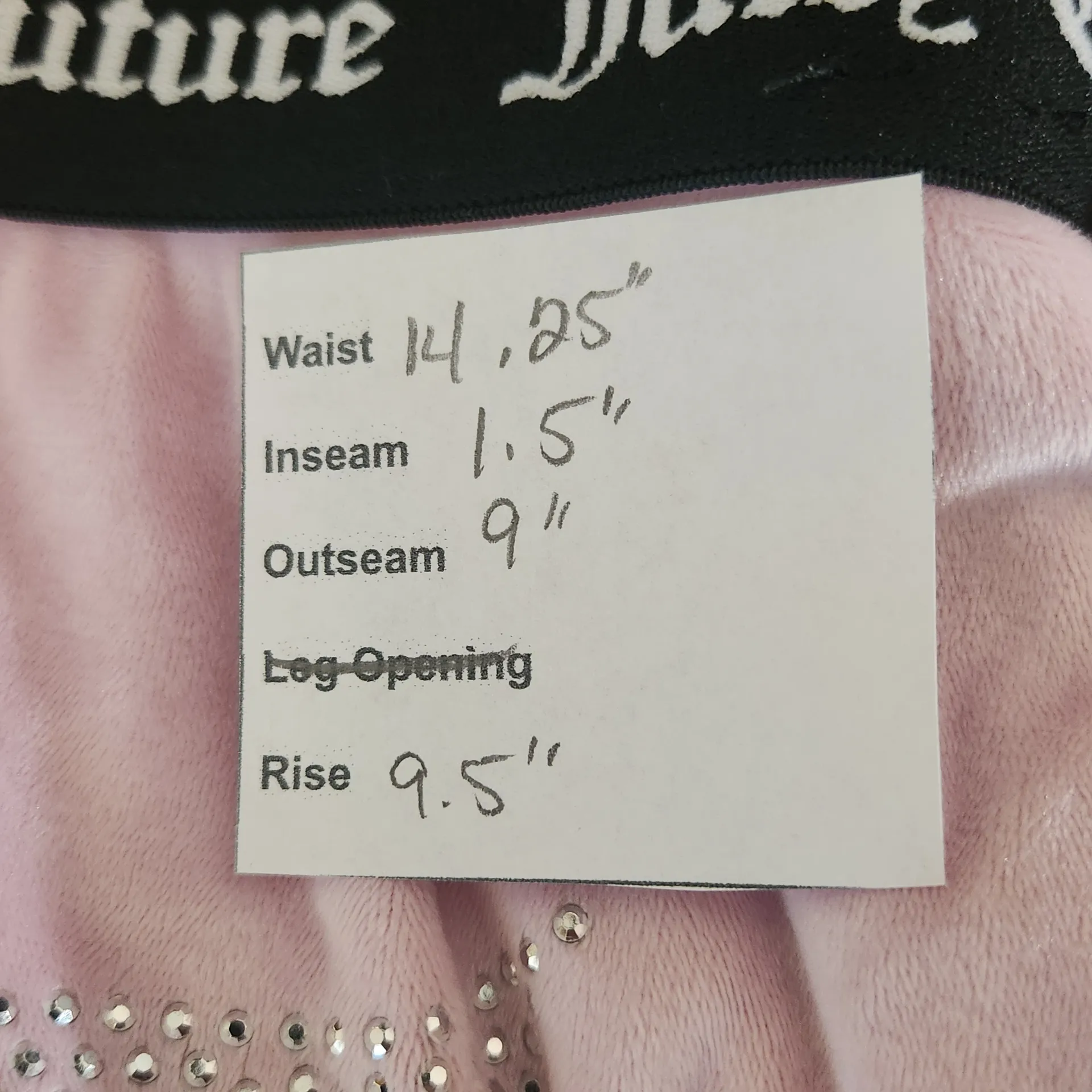 Juicy Couture Pink Velour Lounge Shorts with Juicy Embellishment Size Small - Image 2