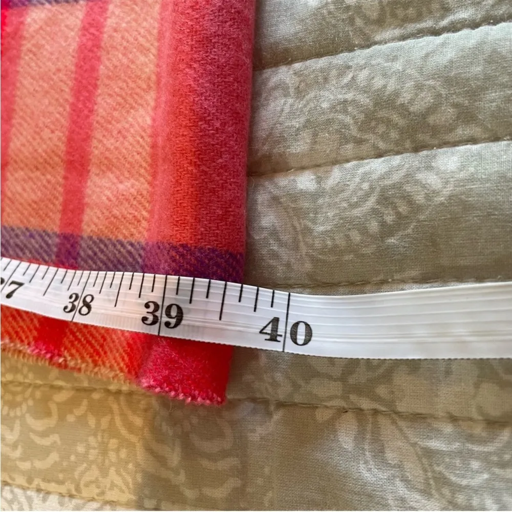 Unbranded Brightly Colored Large Fleece Fringe Plaid Scarf - Image 6