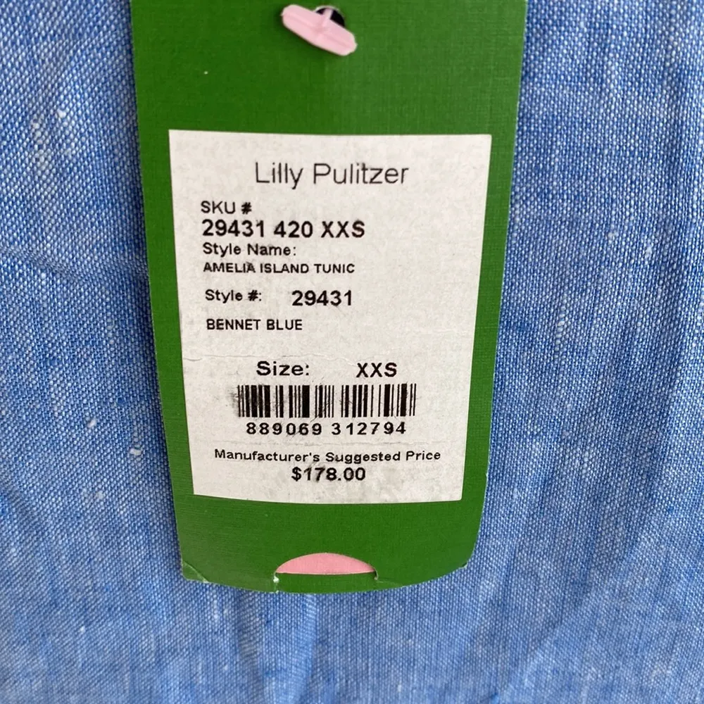 Lilly Pulitzer Amelia Island Tunic Bennet Blue - Image 6