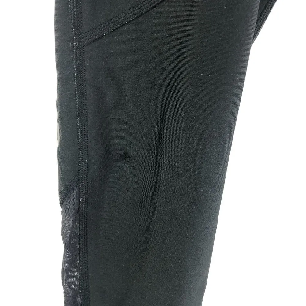 Under Armour Womens Leggings Compression Heatgear Ankle Crop Mesh Black S - Image 2