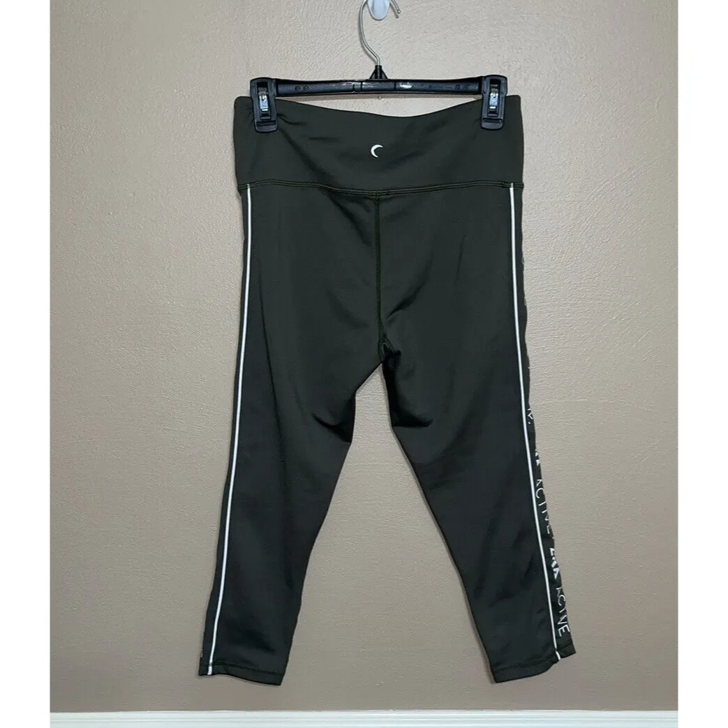 Women’s Zyia Active Light n Tight High Rise Cropped Logo Leggings green active - Image 2