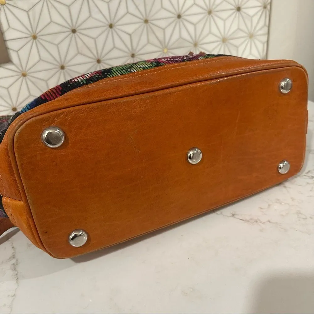 Nena & Co. Convertible Crossbody Day Bag Bohemian Designer Artisan Huipil Design Brown - Image 13