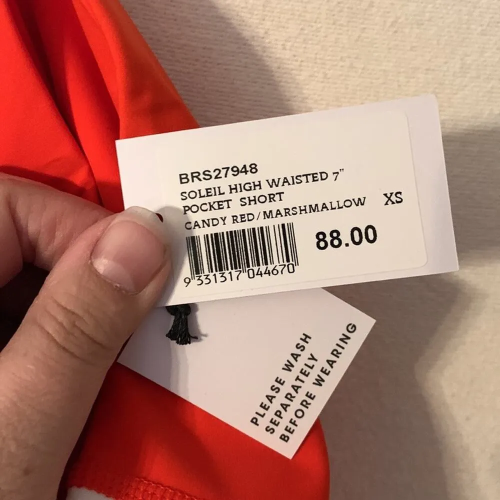 Solid & Striped sport womens xs sloiel high wasted shorts biker gym lulu new ath - Image 5