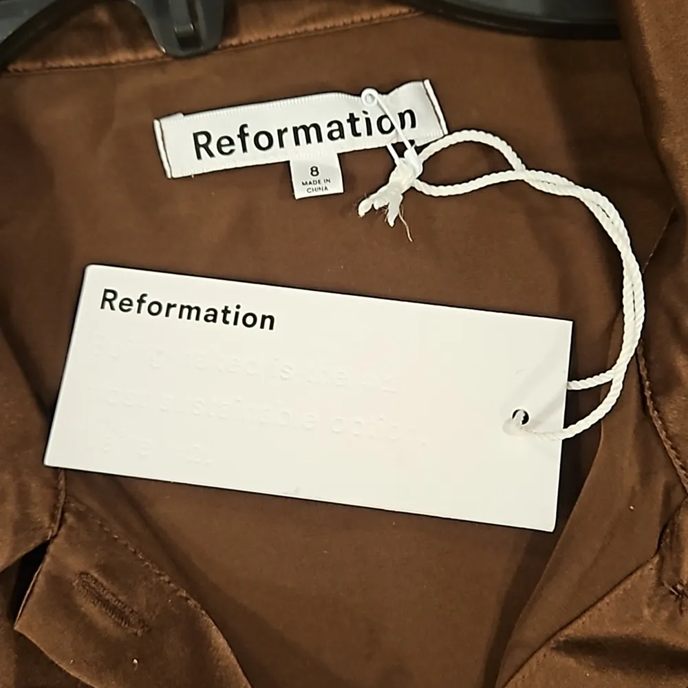 💕REFORMATION💕 Catalina Silk Dress ~ Cafe 8 NWT - Image 11